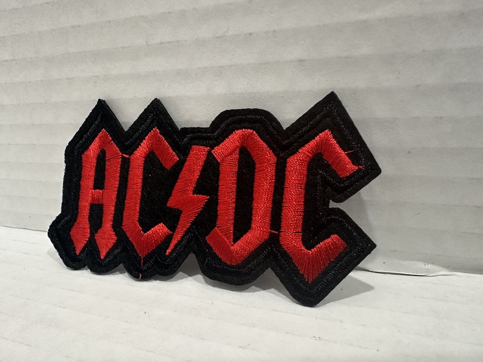 AC DC Embroidered Iron On / Sew On Patch Brand New Punk Rock Band Patch ...