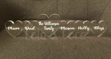 Image of Personalised Free Standing Family Name Heart Sign Mother's Day Grandchildren