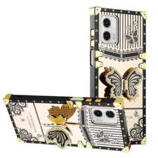 For Motorola Moto Power 5G 2024 Hybrid Bling Luxury Diamond Butterfly Case Cover