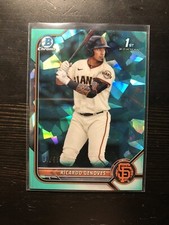 2022 Bowman Sapphire Chrome Prospects Aqua /55 Ricardo Genoves #BCP-60 Card PWE