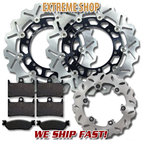 Rotor de disco de freno Yamaha F+R + pastillas YZF 600 R (R6) (1999-2002) YZF R1 (2002-2003) Foto 2 de 2