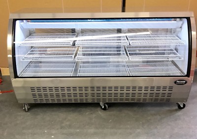 DELI CASE NEW 72'' 82'' STAINLESS glass  REFRIGERATOR DISPLAY Bakery Pastry MEAT