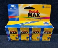 Kodak Max Versatility 400 35mm Color Film 4 Rolls 96 Exposures Exp 04/2003