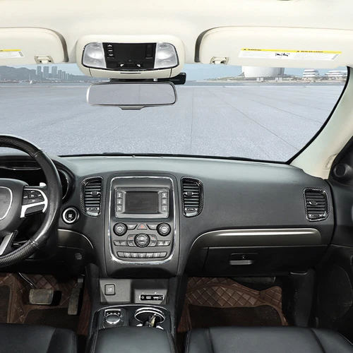 Cubierta de ventilación de aire acondicionado de consola central para Dodge Durango 2011+ carbono - Imagen 3 de 9