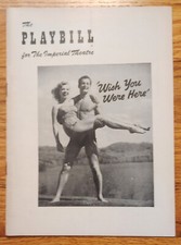 Wish You Were Here Playbill August 10, 1953 Jack Cassidy  Sheila Bond