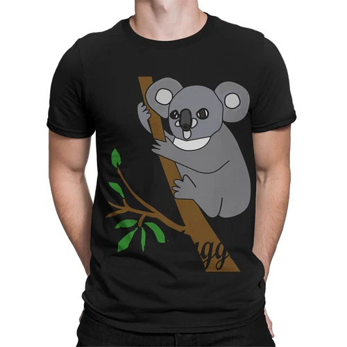 Koala Bear Tree Hugger Mens T Shirt Funny Animal Lovers Graphic Retro Tee Top