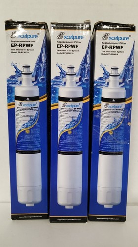 Excelpure EP-RPWF Refrigerator Water Filter Fits GE EP-RPWF-S - New 3 PACK