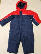Baby Gap DOWN Snowsuit Fleece Lined Hooded Bunting 12-18 M