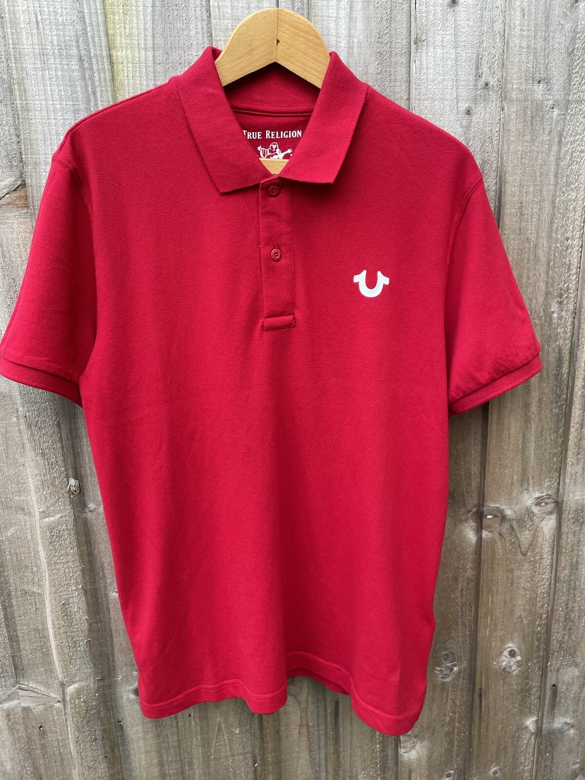 True Religion SS Polo Shirt Back Logo Red Large Brand New Without Tags Pique