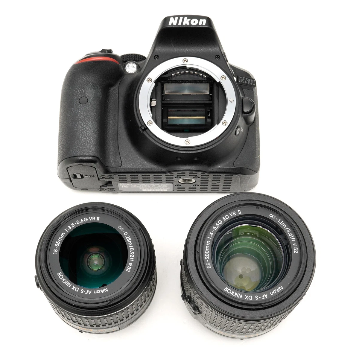 Nikon D5300 DSLR Camera w/ 18-55mm & 55-200mm G VR II DX Lenses - S.Count ≤ 3K