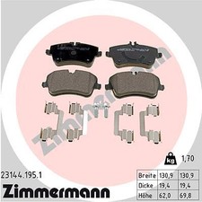 Image of Front ZIMMERMANN 23144.195.1 Brake Pad Set, disc brake for MERCEDES-BENZ