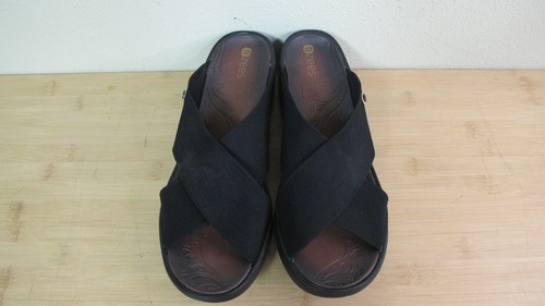 Sandalia BZees Desire Slide para mujer, tela elástica negra, talla 11 M EE. UU. - Imagen 3 de 10