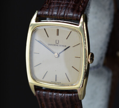 ［鑑定済］稼働品 UNIVERSAL GENEVE アンティーク 542114 Universal Watch 542114 Geneve Gold Plated Operates Normally