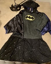 Girls DC Comics Batgirl Costume Dress Large Size. worn Twice NO BELT
