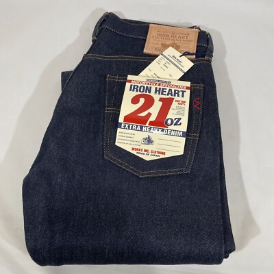 IRON HEART 634Z 21oz Extra Heavy Denim Jeans Size W30