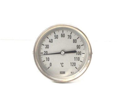 Bimetallthermometer, waagerecht mit Alugehäuse und CU-Schutzrohr, 22,75 Bimetallthermometer, waagerecht mit Alugehäuse und CU-Schutzrohr, 22,75