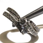 14k white gold .46ct round diamond engagement ring wrap 6.1g estate — photo 9