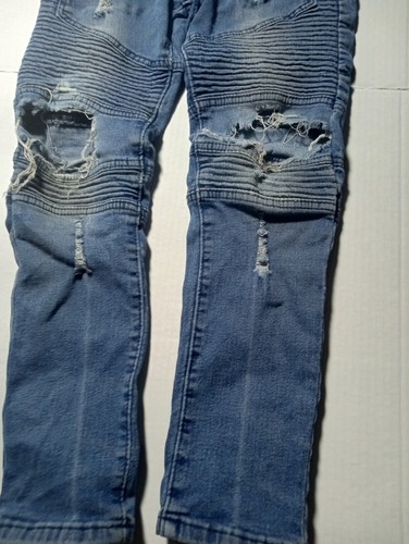 Kids Size 7 Ripped (Blue)Jeans/ Tight Fit - Picture 2 of 12