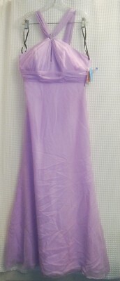 Lilac Purple Formal Halter Style Long Dress by Eden Bridal Sz 8 NWT
