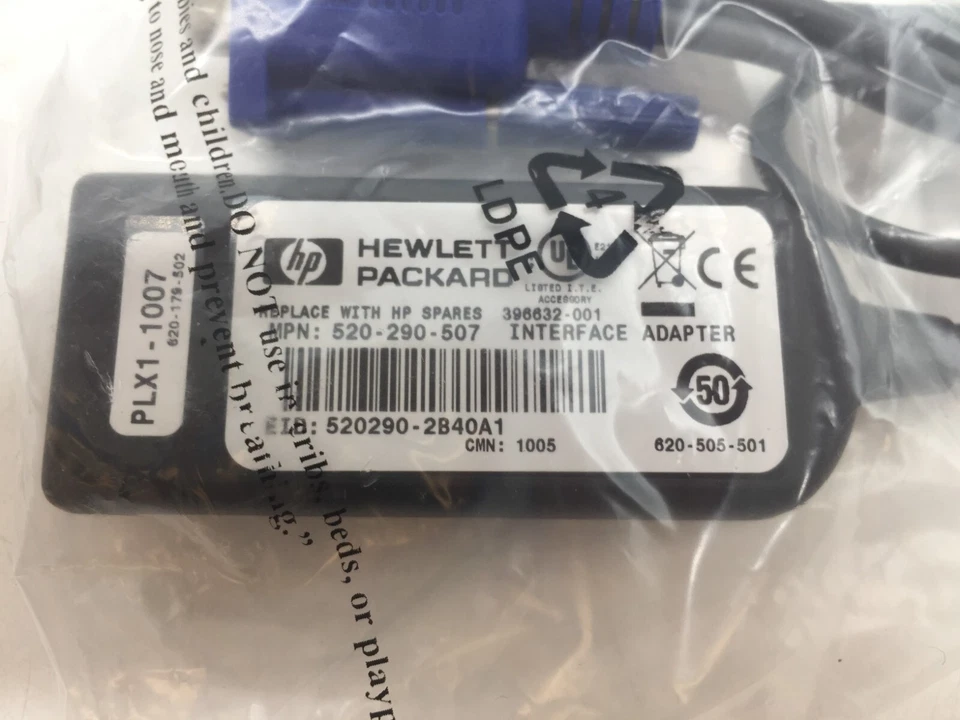 HP PLX1-1007 520-290-507 KVM Interface Adapter Cable VGA PS/2 FREE S/H - Image 3 of 3