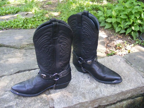 BLACK SOFT LEATHER COWBOY BOOTS, Custom 