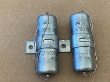 2 NOS Vintage .22 uf 1000v Sprague Vitamin Q PIO Capacitors Oil 196P 1kv CSC