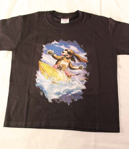 dog surfer puppy ocean funny novelty graphic t-shirt tee board boy girl youth - Picture 17 of 23