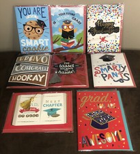 Lote de 8 tarjetas de felicitación de graduación VOILA 3D en plástico con adorno de sobre