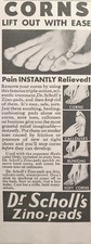 Vintage Print Ad 1937 Dr. Scholl's Zino-Pads Corns Callouses Bunions Podiatrist