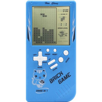Retro Big Screen Spielekonsole 23 Spiele LCD Handheld Blau