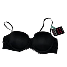 New Maidenform black lace push up bra 36B