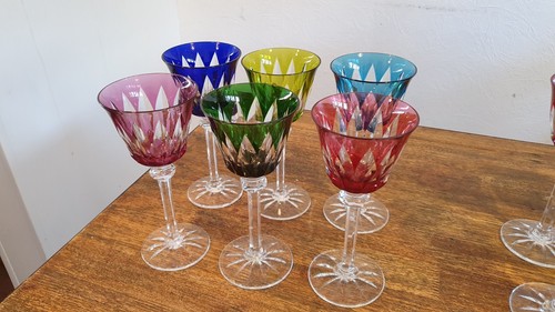 SAINT LOUIS CRISTAL ROEMER MODÈLE PROVENCE* 6 *GRANDS VERRES À VIN 19,7 cm 1950 - Imagen 22 de 24
