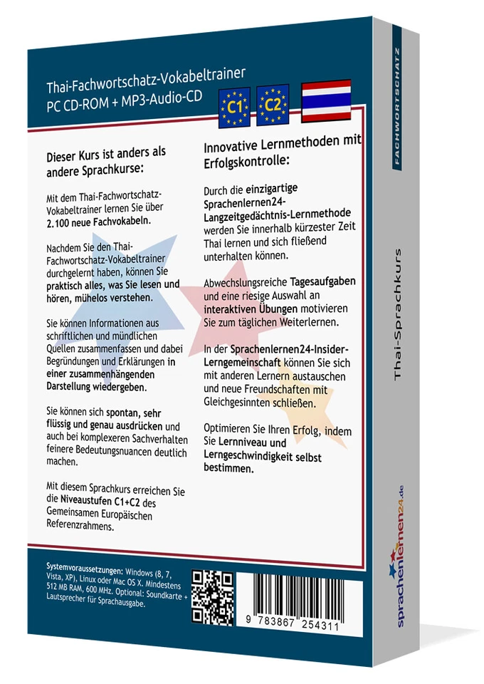 Thai lernen Fachwortschatz C1+C2 Vokabeltrainer Onlinekurs Sprachenlernen24 - Bild 3 von 4