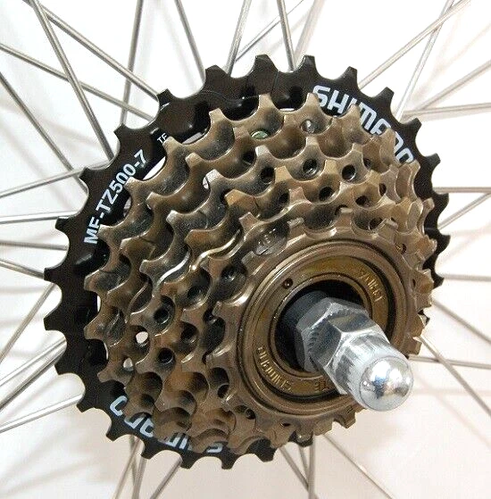 Hinterrad 26 Zoll YAK19 schwarz Hohlkammerfelge + 7-fach Shimano Ritzel - Bild 2 von 3