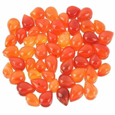 Natural Carnelian Pear Cabochon 5x7mm To 12x16mm Loose Gemstone
