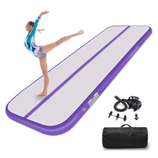Estgora Gymnastics Tumble Track 20ft 16ft 13ft 10ft Inflatable Mat Kids Cheer...