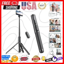 60" Phone Tripod - Selfie Stick, Lightweight All in One Phone Tripod Integrat...