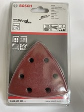 Bosch Delta Sanding Triangles Punched 93mm x 93mm Hard Wood Mixed 10 Pack 60-180