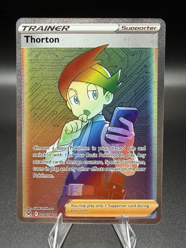 Pokémon TCG Trainer Thorton 210/196 Lost Origin Near Mint Rainbow Art