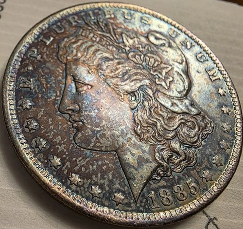 1885-O New Orleans Morgan Silver Dollar Brilliant Uncirculated2 MONSTER TONE BU