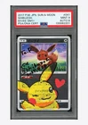 Pokemon PSA 9 AUTO 8 Eevee Reverse Holo Pikachu Shibuzoh 2017 041/051 SM1+ JPN