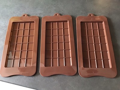 3 Stück Schokoladentafel Form aus Silikon Schokoladenform Tafel Schokolade