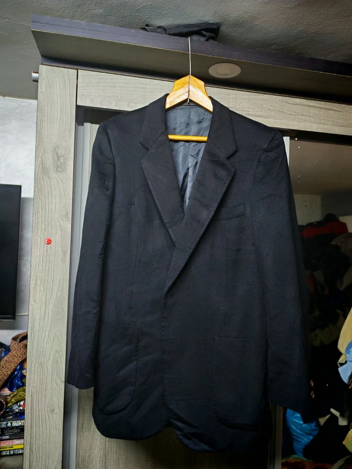 Vintage Harrods London D'Avenza Roma 100% pure cashmere classic black blazer 38R - Image 2 of 4