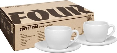 KÖNITZ 2er Set Coffee Bar FOUR Cappuccinotasse mit Untertasse 200 ml im Gesch...