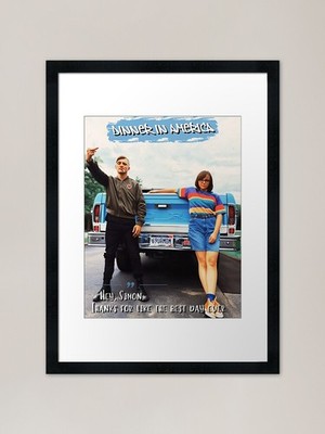 Dinner in America Farbeffekt T-Sh gerahmtes Wandbild Poster Leinwanddruck Bild