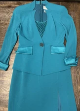 Daymor Couture Dress 10 Satin/bead Trim Formal Career