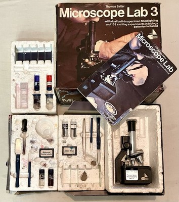 Vintage Thomas Salter Microscope Lab 3 Original Boxed Set 1970 s 