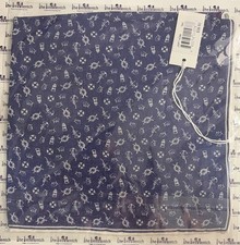 SOUTHERN TIDE Navy Nautical Pocket Square/Handkerchief Silk Blend MSRP 39.50