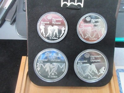 1976 Canada Montreal Olympics Series IV Silver 4-Coin Proof Set w