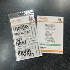 Simon Says Stamp With Thanks Clear Stamp Set and Matching Dies~~New in Package
